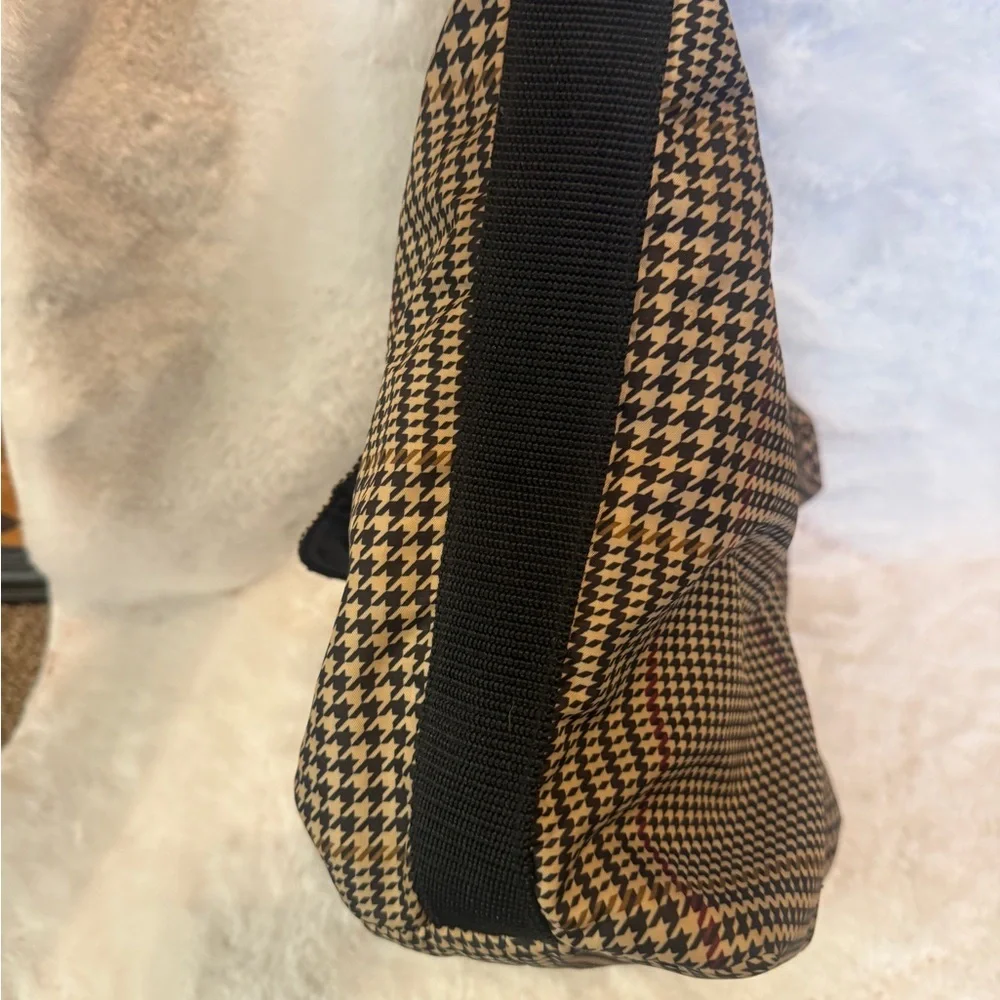Ralph Lauren Houndstooth Hobo Shoulder Bag